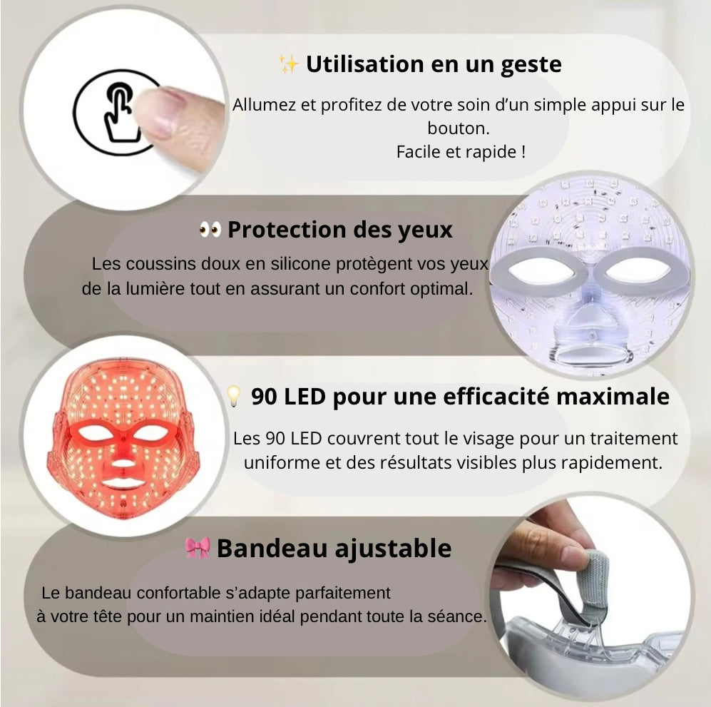 Masque à LED pour le visage